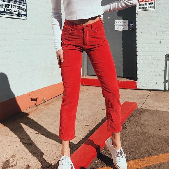 brandy melville red jeans